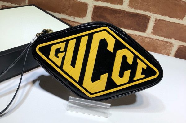 Replica Gucci 524316 GG Marmont Belt Bag Black Patent Leather