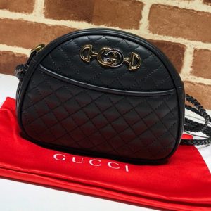 Replica Gucci 534951 Laminated Leather Mini Bags in Black Leather