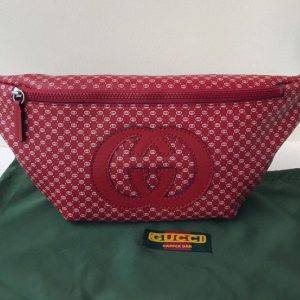 Replica Gucci 536416 Gucci-Dapper Dan Belt Bag in Red GG Leather