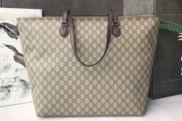 Replica Gucci 547978 Ophidia GG large tote Bags Beige/ebony GG Supreme canvas