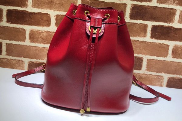 Replica Gucci 550189 RE(BELLE) Medium Bucket Bag in Red Leather