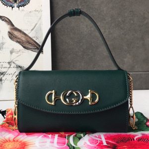 Replica Gucci Zumi smooth leather mini bag in Green smooth leather