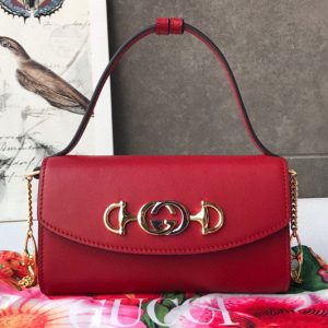 Replica Gucci Zumi smooth leather mini bag in Red smooth leather