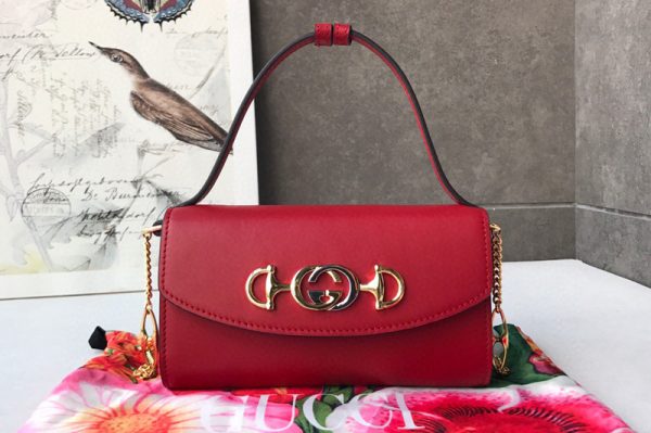 Replica Gucci Zumi smooth leather mini bag in Red smooth leather