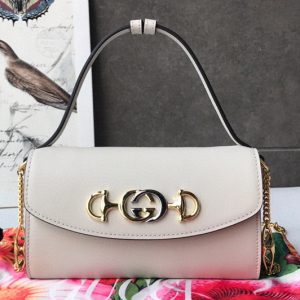 Replica Gucci Zumi smooth leather mini bag in White smooth leather