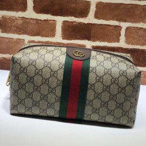 Replica Gucci 572767 Ophidia GG toiletry case in Beige/ebony soft GG Supreme