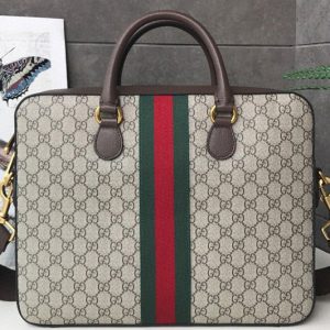 Replica Gucci 574793 Ophidia GG briefcase Bags Beige/ebony soft GG Supreme