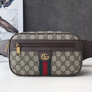 Replica Gucci 574796 Ophidia GG belt bags Beige/ebony soft GG Supreme