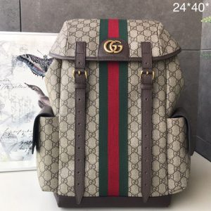 Replica Gucci 598140 Ophidia GG medium backpack Beige/ebony GG Supreme canvas