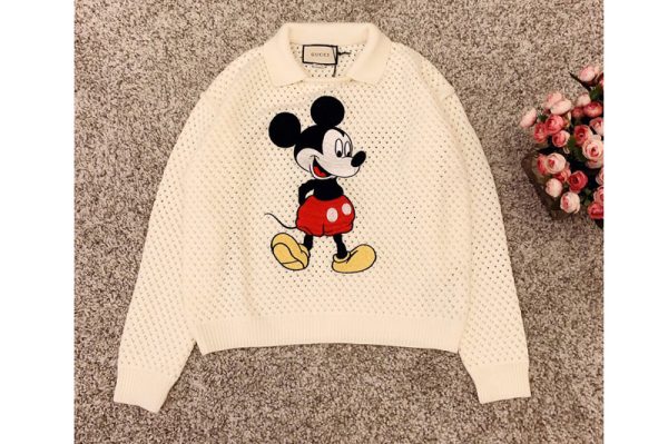 Replica Women Gucci ‎599245 Disney x Gucci wool sweater in Ivory wool