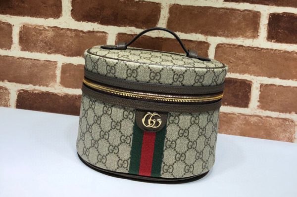 Replica Gucci ‎‎611001 Ophidia GG cosmetic case in Beige/ebony GG Supreme canvas