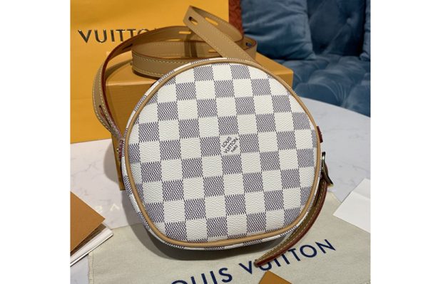 Replica Louis Vuitton N40333 LV Boite Chapeau Souple PM handbag in Damier Azur canvas