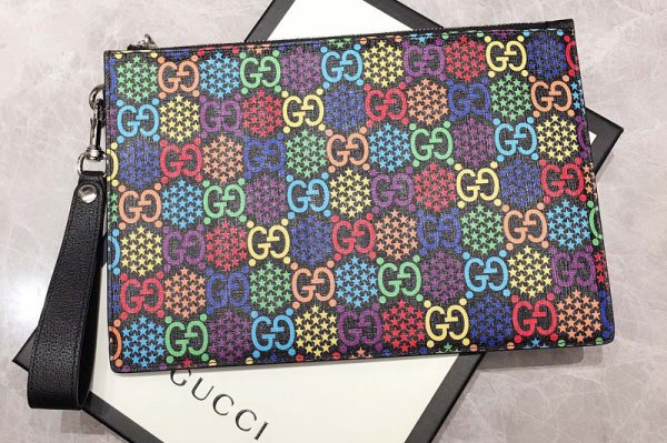 Replica Gucci 601087 GG Psychedelic pouch in GG Psychedelic Supreme canvas