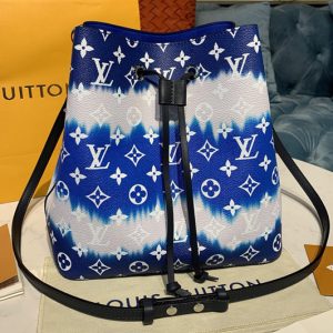 Replica Louis Vuitton M45126 LV Escale NeoNoe MM Bucket Bags in Blue Monogram Canvas