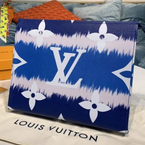 Replica Louis Vuitton M69136 LV Escale Poche Toilette 26 Bag in Blue Monogram Canvas