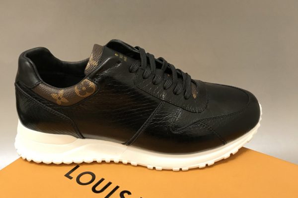 Replica Louis Vuitton 1A41BC LV Run Away sneaker in Black Calf leather