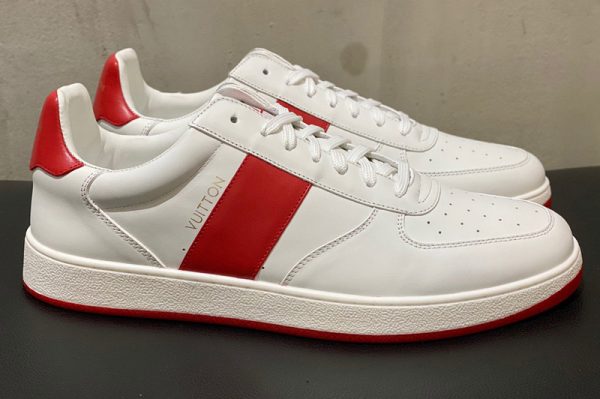 Replica Louis Vuitton 1A5YOM LV Rivoli sneaker in Red Calf leather