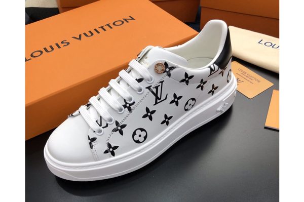 Replica Louis Vuitton 1A87NI LV Time Out sneaker in Black/White Calf leather