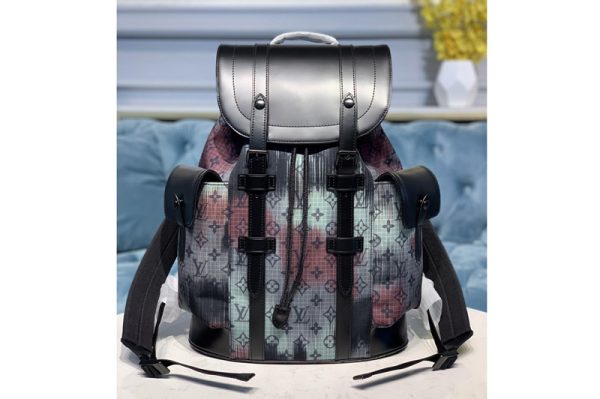 Replica Louis Vuitton M55699 LV Christopher PM backpack in Monogram Denim