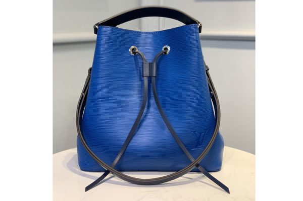 Replica Louis Vuitton M55935 LV NeoNoe MM bucket bag In Blue Epi Leather