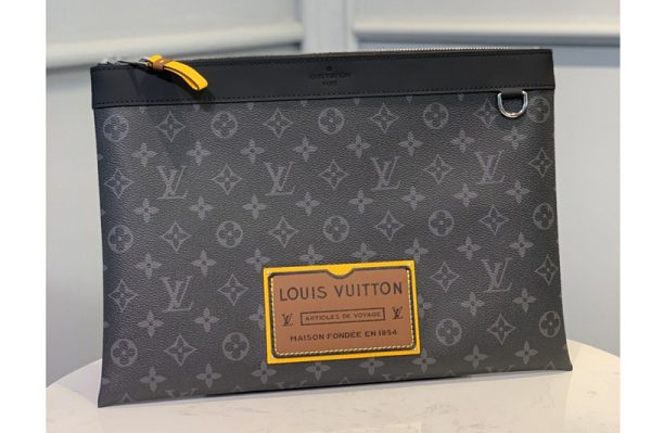 Replica Louis Vuitton M69256 LV Discovery Pochette GM Bag in Monogram Eclipse Canvas