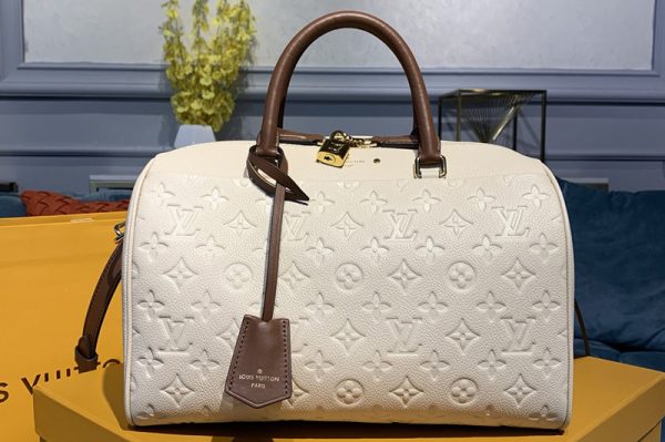 Replica Louis Vuitton M42406 Speedy Bandouliere 30 handbag in White Monogram Empreinte leather