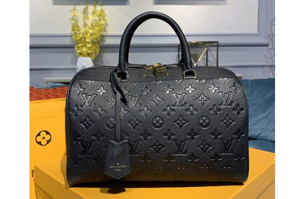 Replica Louis Vuitton M42406 Speedy Bandouliere 30 handbag in Black Monogram Empreinte leather