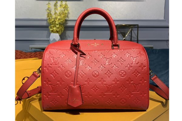 Replica Louis Vuitton M42406 Speedy Bandouliere 30 handbag in Red Monogram Empreinte leather