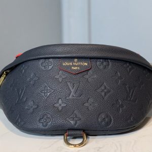 Replica Louis Vuitton M44812 LV Bumbag in Navy Blue Monogram Empreinte leather