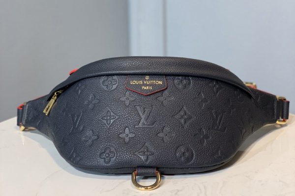 Replica Louis Vuitton M44812 LV Bumbag in Navy Blue Monogram Empreinte leather