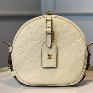 Replica Louis Vuitton M45276 LV Boite Chapeau Souple MM handbag in Cream Monogram Empreinte leather