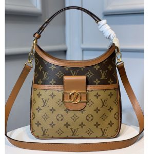 Replica Louis Vuitton M45194 LV Dauphine Hobo Bag in Monogram Canvas