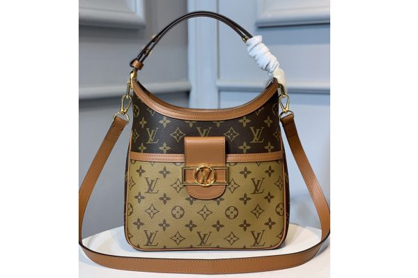 Replica Louis Vuitton M45194 LV Dauphine Hobo Bag in Monogram Canvas