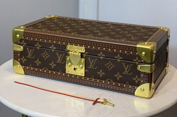 Replica Louis Vuitton M47641 LV 8 watch case in Monogram canvas