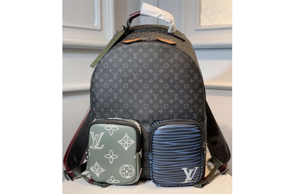 Replica Louis Vuitton M56853 LV Backpack in Monogram Eclipse Canvas