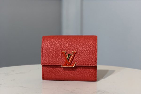 Replica Louis Vuitton M68587 LV Capucines XS wallet Red Taurillon leather