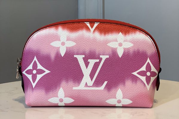 Replica Louis Vuitton M69138 LV Escale Pochette Cosmetique Bag In Red Monogram Canvas