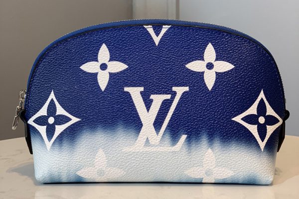 Replica Louis Vuitton M69138 LV Escale Pochette Cosmetique Bag In Blue Monogram Canvas