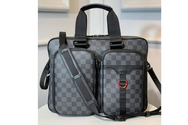 Replica Louis Vuitton N40278 LV Utility Business Bag in Damier Graphite coated canvas