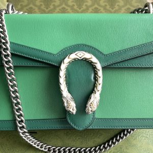 Replica Gucci 400249 Dionysus small shoulder bag in Bright green leather