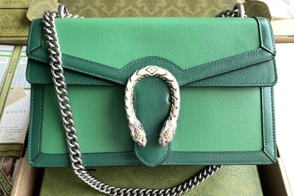 Replica Gucci 400249 Dionysus small shoulder bag in Bright green leather