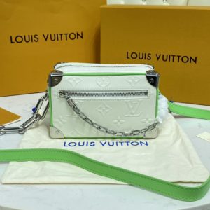 Replica Louis Vuitton M44735 LV Mini Soft Trunk men bag in White Monogram Canvas