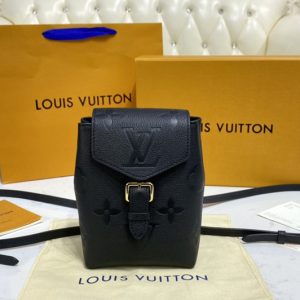 Replica Louis Vuitton M45764 LV Tiny Backpack in Black Monogram Empreinte Leather