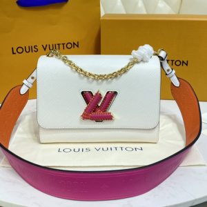 Replica Louis Vuitton M57666 LV Twist MM handbag in White Epi leather