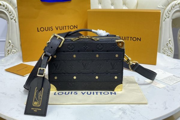 Replica Louis Vuitton M57959 LV LVXNBA Handle Trunk bag in Black Ball Grain leather