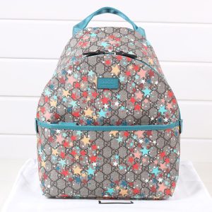 Replica Gucci ‎271327 Children's backpack in Beige and ebony GG Supreme canvas