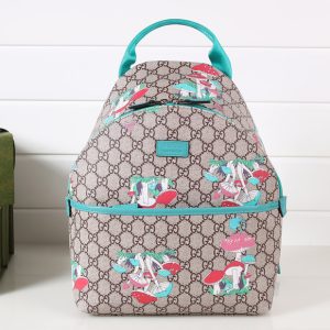 Replica Gucci ‎271327 Children's backpack in Beige and ebony GG Supreme canvas