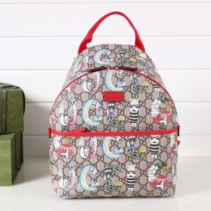 Replica Gucci ‎271327 Children's backpack in Beige and ebony GG Supreme canvas