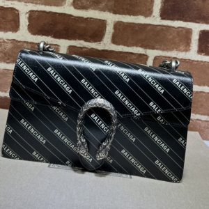 Replica Gucci ‎400249 The Hacker Project small Dionysus bag in Black Balenciaga print black leather