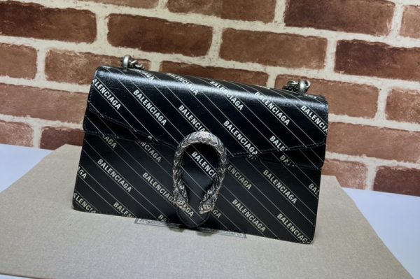 Replica Gucci ‎400249 The Hacker Project small Dionysus bag in Black Balenciaga print black leather